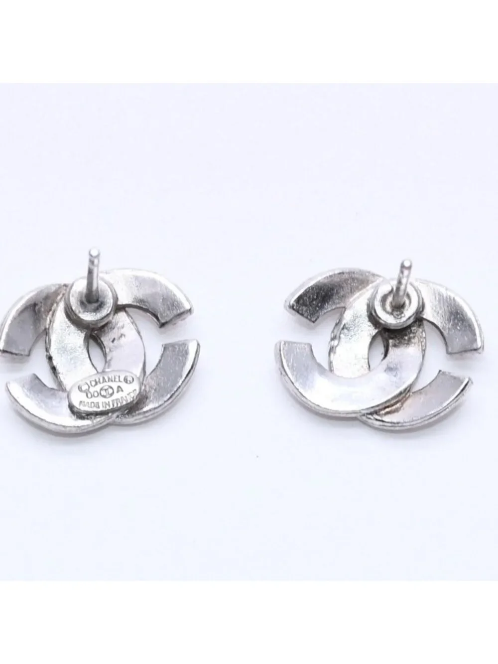 Chanel CC Logo Earrings 00 Metal Silver